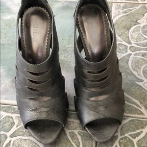 Platinum gladiator heels